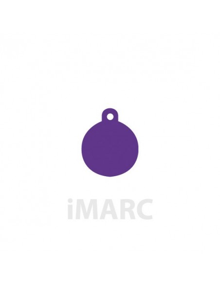 Placa identificativa para perro, redonda grande en colores