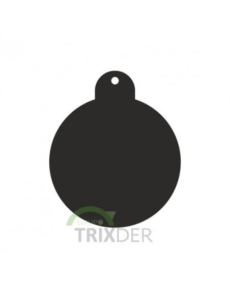 Placa identificativa para perro, redonda grande en colores