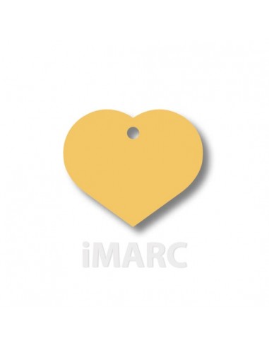 Placa identificativa para perro, corazón grande en colores