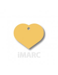 Placa identificativa para perro, corazón pequeña en colores