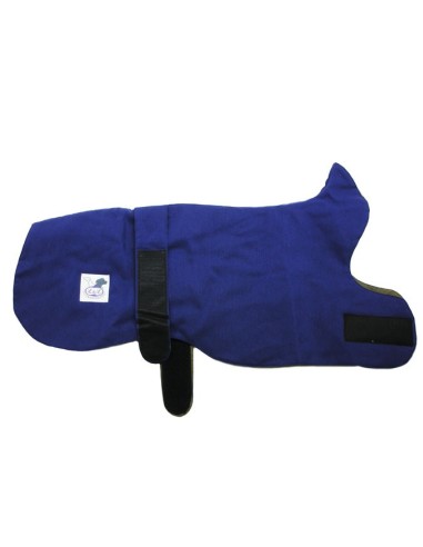 Abrigo para whippet reversible azul