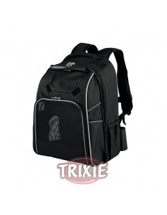 Mochila de paseo para llevar perro en poliester muy resistente, color negro