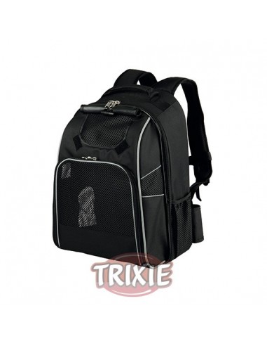 Mochila de paseo para llevar perro en poliester muy resistente, color negro