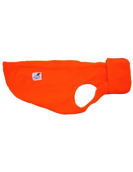 Ropa para perro forro polar para galgo color naranja