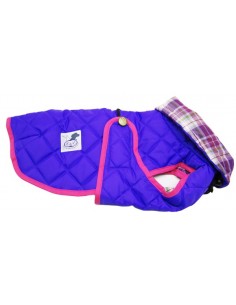 Abrigo acolchado para perros con cuello alto color Morado