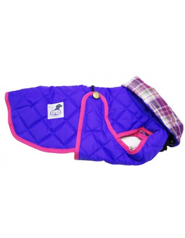 Abrigo acolchado para perros con cuello alto color Morado