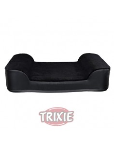 Cama sofá para perro en ecopiel negra