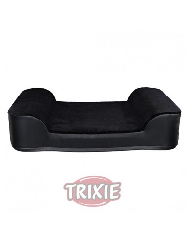 Cama sofá para perro en ecopiel negra