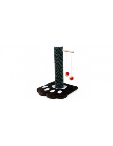 Rascador para gatos poste gris con pelotas
