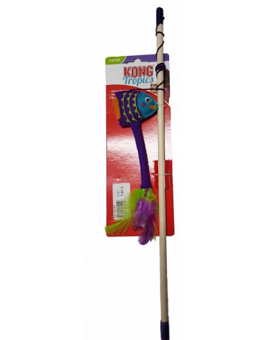 Juguete para gato palo con pez tropical