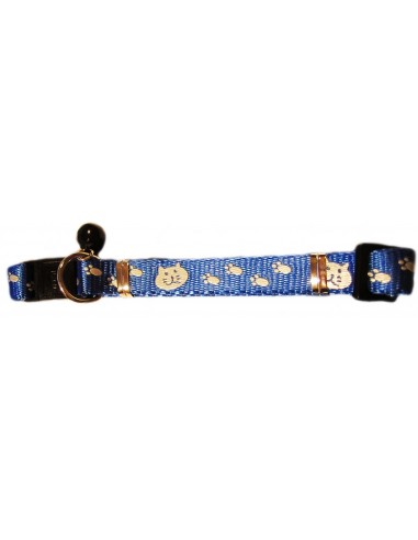 Collar para gatos en nylon reflectante decorado