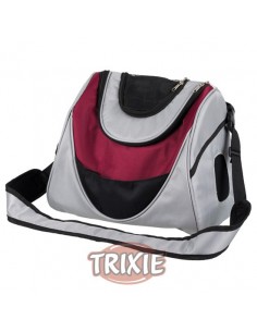 Bolso colgante de paseo para llevar perro en poliester muy resistente, color gris