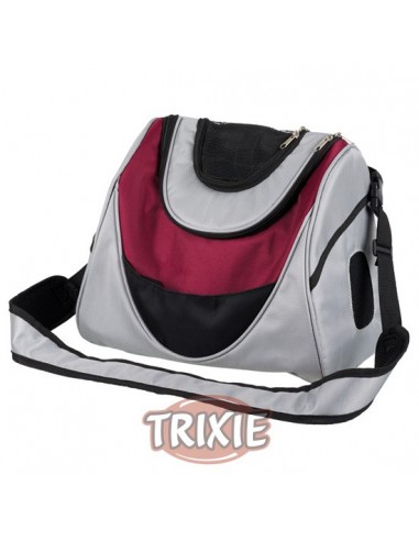 Bolso colgante de paseo para llevar perro en poliester muy resistente, color gris