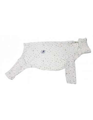 Pijama para piccolo de felpa, motivos casita, pollo y luna