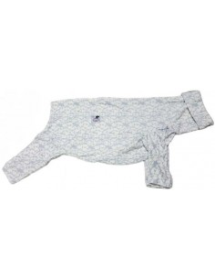 Pijama para perro de felpa, con pingüinos azules