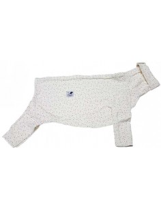 Pijama para perro de felpa, con lunares de colores