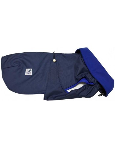 Abrigo impermeable azul marino con forro polar técnico para perro
