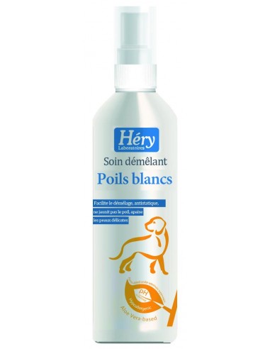Desenredante para perros  pelo blanco