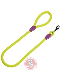 Correa para perro cordón tipo cuerda verde fluor