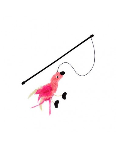 Juguete para gato pájaro con plumas