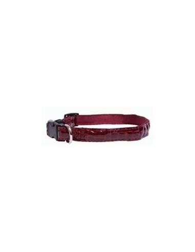 Collar para perro granate imitación piel