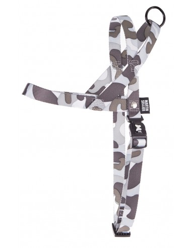 Arnes para perros de camuflaje gris