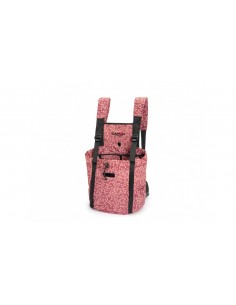 Mochila de paseo para llevar perro en loneta muy resistente, color granate