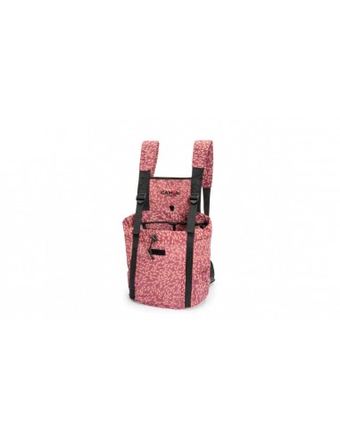 Mochila de paseo para llevar perro en loneta muy resistente, color granate