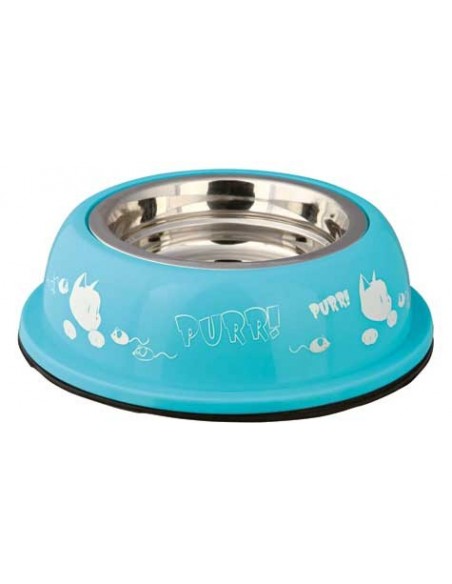 Comedero en acero inoxidable para gatos