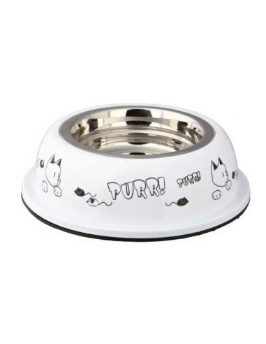 Comedero en acero inoxidable para gatos