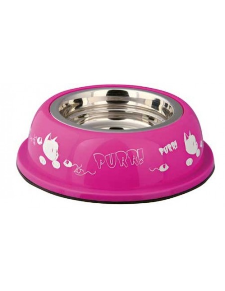 Comedero en acero inoxidable para gatos