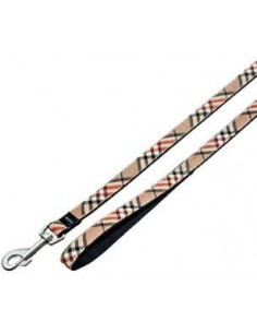 Correa para perro en nylon forrada en tela Burberry