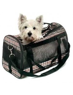 Bolso para transporte de perros en tela Burberry