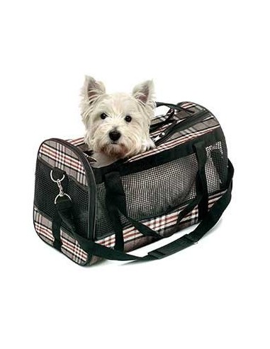 Bolso para transporte de perros en tela Burberry