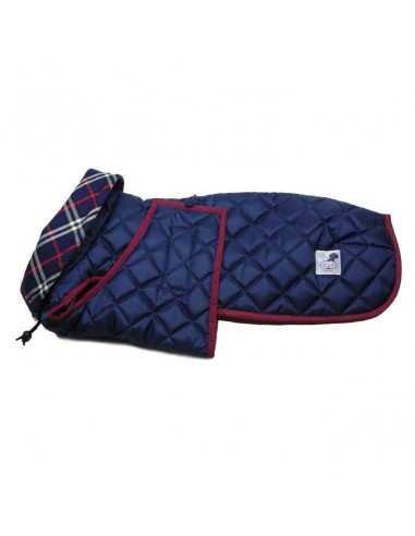 abrigo Impermeable acolchado galgo color azul marino