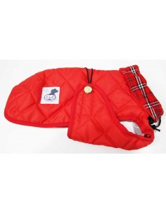 Abrigo Impermeable Acolchado para Piccolo rojo