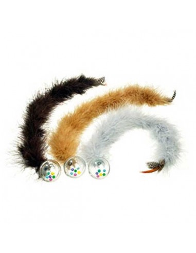 Juguete para gato bola con plumas