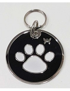 Chapa identificativa con huella de perro