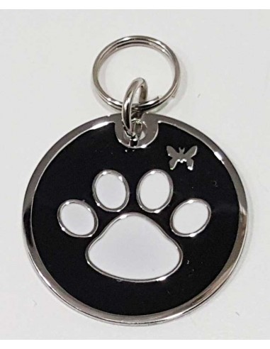 Chapa identificativa con huella de perro