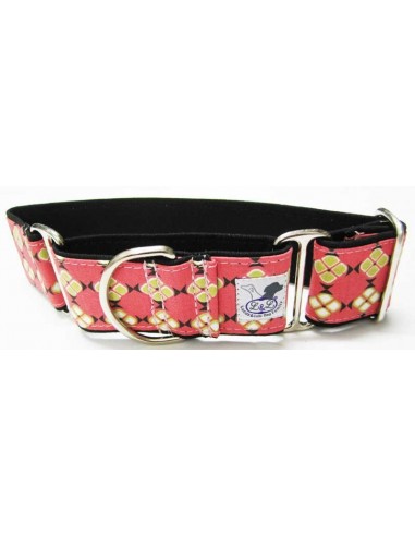 Collar para galgo en tela loneta muy resistente de trébol