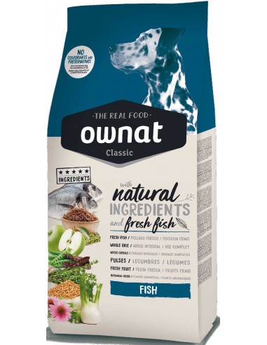 Pienso para perros adultos OWNAT Classic Fish