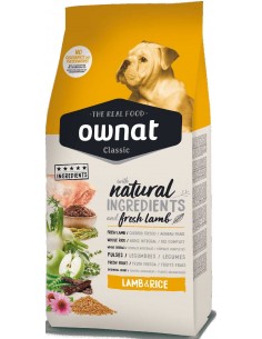Pienso para perros adultos OWNAT Classic Lamb and Rice