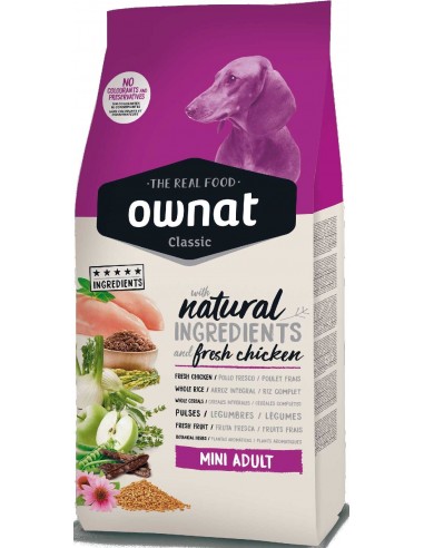 Pienso para perros adultos OWNAT Classic Mini