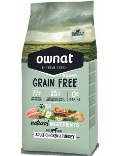 Pienso para perros adultos OWNAT Prime Grain Free pollo