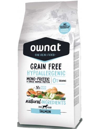 Pienso para perros OWNAT Grain Free Hypoalergénico de salmón
