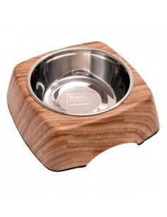 Comedero perro imitación madera