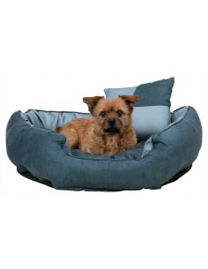 Cama para perro imitación ante con cojín