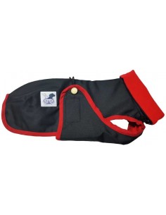 Abrigo Impermeable para Piccolo negro con forro polar rojo