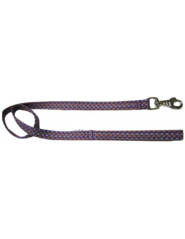 Correa para perro en tela geometría malva