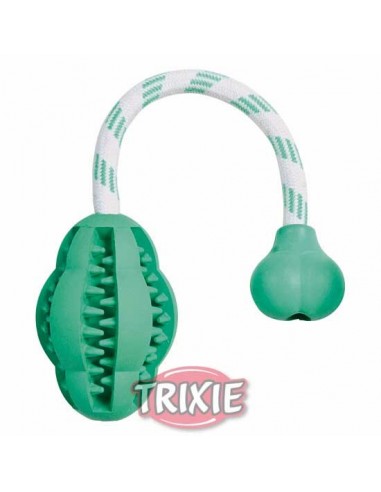 Juguetes para perros pelota caucho natural con cuerda